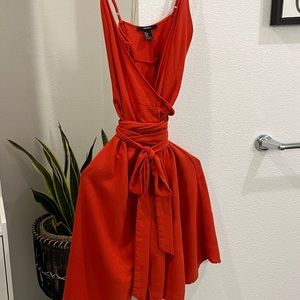 Red Orange summer dress